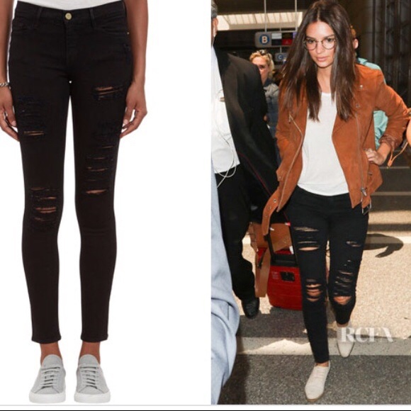FRAME Jeans Le Skinny de Jeanne Ripped Aritzia 29 - Picture 2 of 6